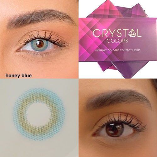 Cristal honey blue lens